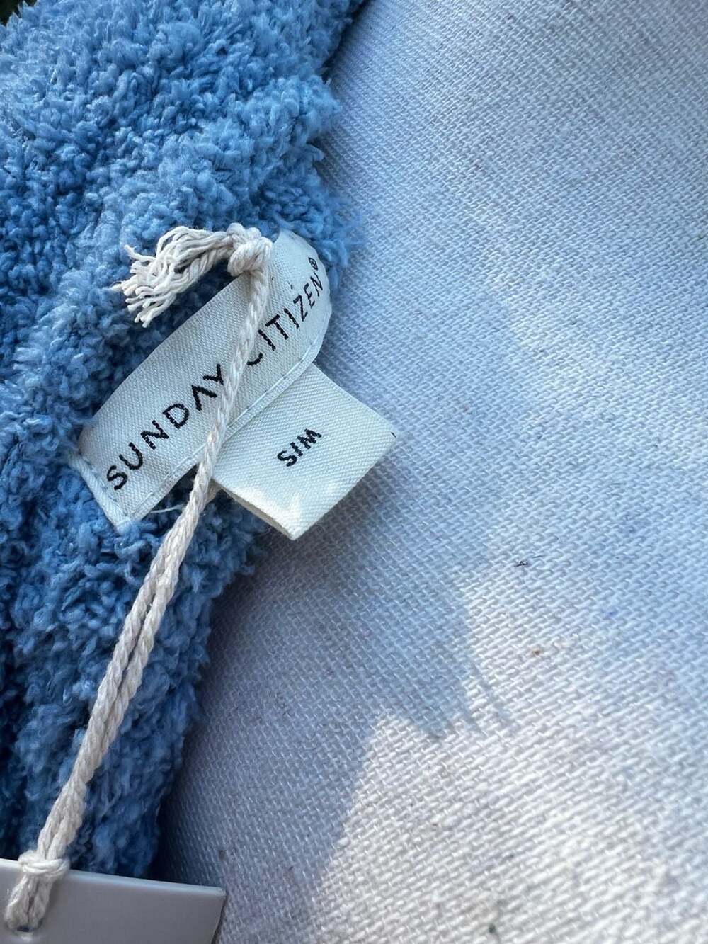 Sunday Citizen Snug Waffle Robe Blue - Picture 11 of 12